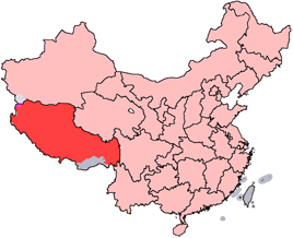 China Tibet Karte