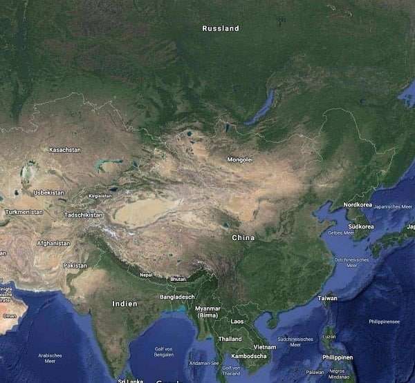 wo liegt china - Karte
